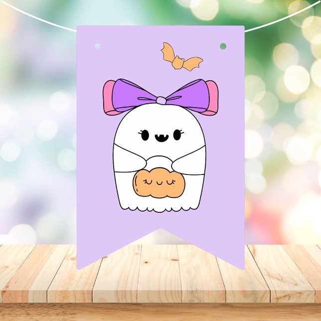 Cute Ghost Happy Halloween Bunting Flags (Creator Uploaded)