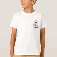 Cute Ghost Holding Boba Tea Kids