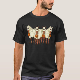 Cute Ghost Horse Halloween Trick or Treat Ghost Ho T-Shirt