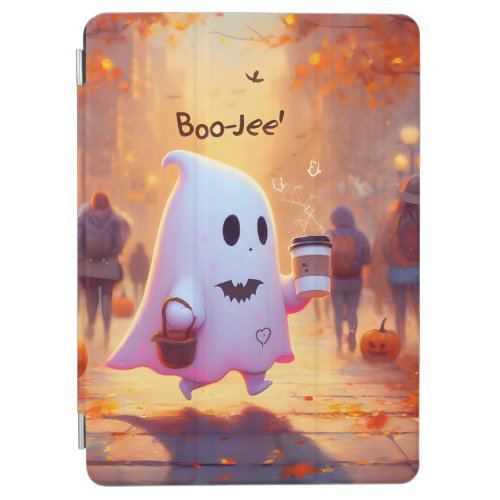 Cute ghost hurry to the party iPad air cover
