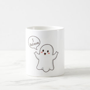 Cute Ghost I Believe Cartoon Coffee Mug