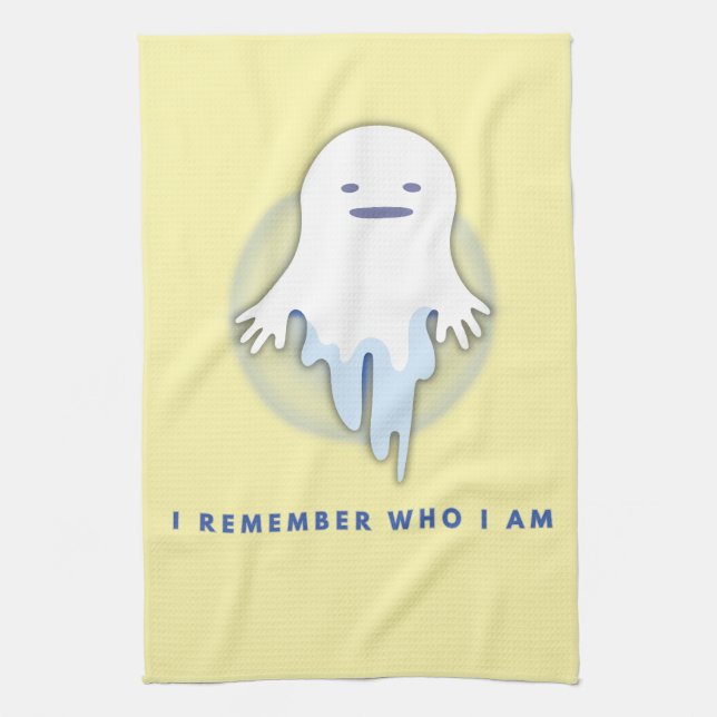 Cute Ghost – I Remember Who I Am Gift  Kitchen Towel (Vertical)