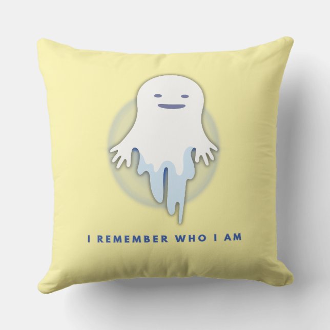 Cute Ghost – I Remember Who I Am Gift  Throw Pillow (Back)