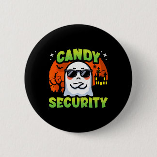 Cute Ghost Kids Halloween - Candy Security - Funny Button