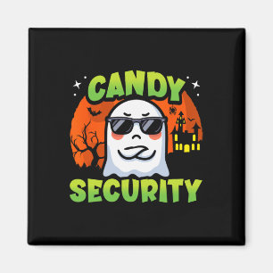 Cute Ghost Kids Halloween - Candy Security - Funny Magnet