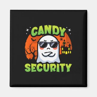 Cute Ghost Kids Halloween - Candy Security - Funny Magnet