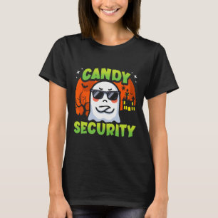 Cute Ghost Kids Halloween - Candy Security - Funny T-Shirt