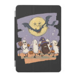 Cute Ghost Kids Trick or Treat Under Spooky Moon iPad Mini Cover