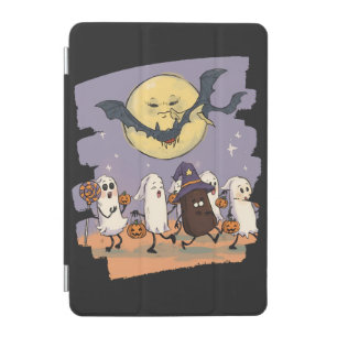Cute Ghost Kids Trick or Treat Under Spooky Moon iPad Mini Cover