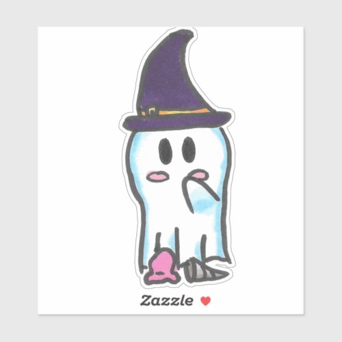 Cute Ghost Kurt Ice Cream Sticker