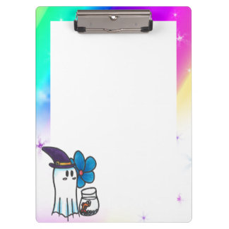 Cute Ghost Kurt Spoopyton Clipboard