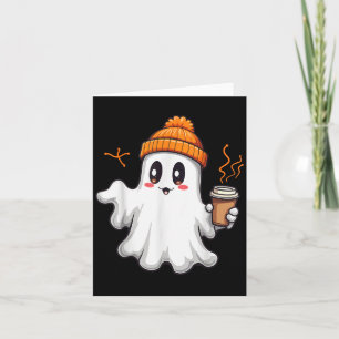 Cute Ghost Lace Toddler Ghost Pumpkin Ice Coffee H Card