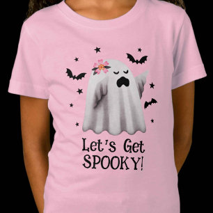 Cute Ghost Let's Get Spooky Halloween T-Shirt