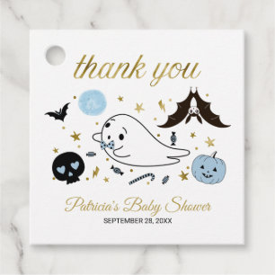 Cute Ghost Little Boo Halloween Baby Shower Favor Favor Tags