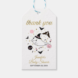 Cute Ghost Little Boo Halloween Baby Shower Favor Gift Tags