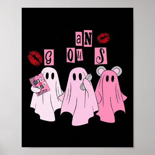 Cute Ghost Mean Ghouls Fun Halloween Costume Spook Poster