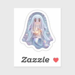 Cute Ghost Mermaid Sticker