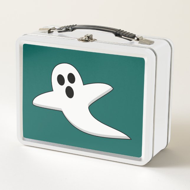 Cute Ghost Metal Lunch Box (Front)
