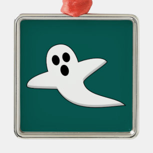 Cute Ghost Metal Ornament