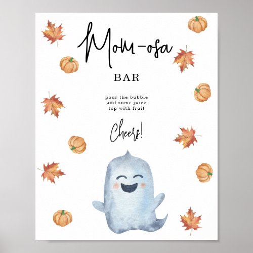 Cute ghost _ mom_osa bar poster