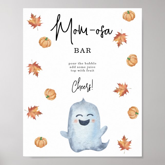 Cute ghost - mom-osa bar poster (Front)