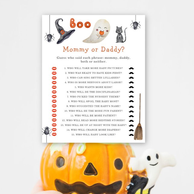 Cute ghost - mommy or daddy baby shower game (Creator Uploaded)