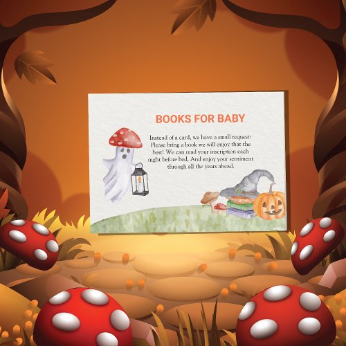 Cute Ghost Mushroom Halloween Books For Baby  Enclosure Card