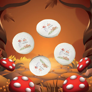 Cute Ghost Mushroom Halloween Fall Baby Shower Sugar Cookie
