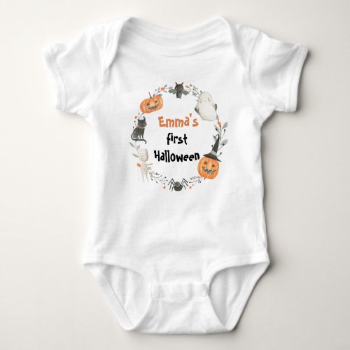 Cute Ghost My First Halloween Baby Bodysuit