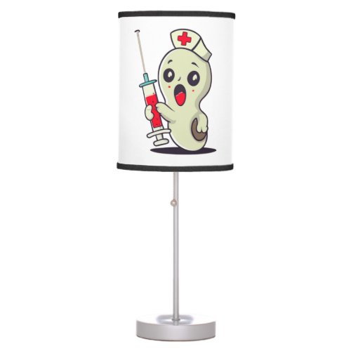 cute ghost nurse holding injection   table lamp