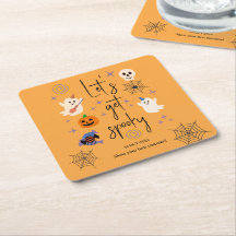 Cute Ghost Office Family Halloween Party