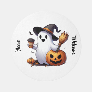 Cute ghost outdoor rug