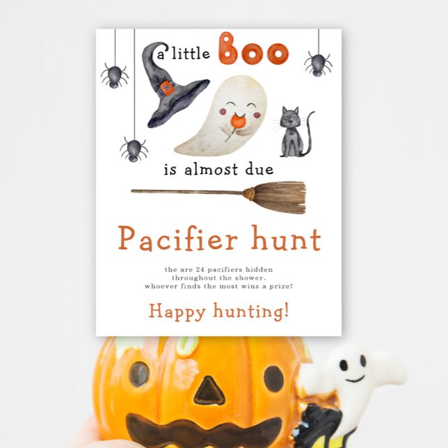 Cute ghost - Pacifier hunt game baby shower Poster (Creator Uploaded)