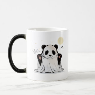 Cute Ghost Panda Under the Moon Color Morph Mug