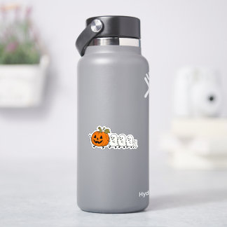Cute Ghost Parade Halloween Cat Sticker