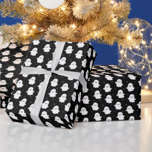 Cute Ghost Pattern – Halloween Seamless Design Wrapping Paper