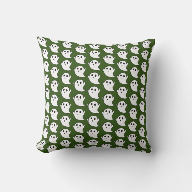 Cute Ghost Pattern Throw Pillow (Front)