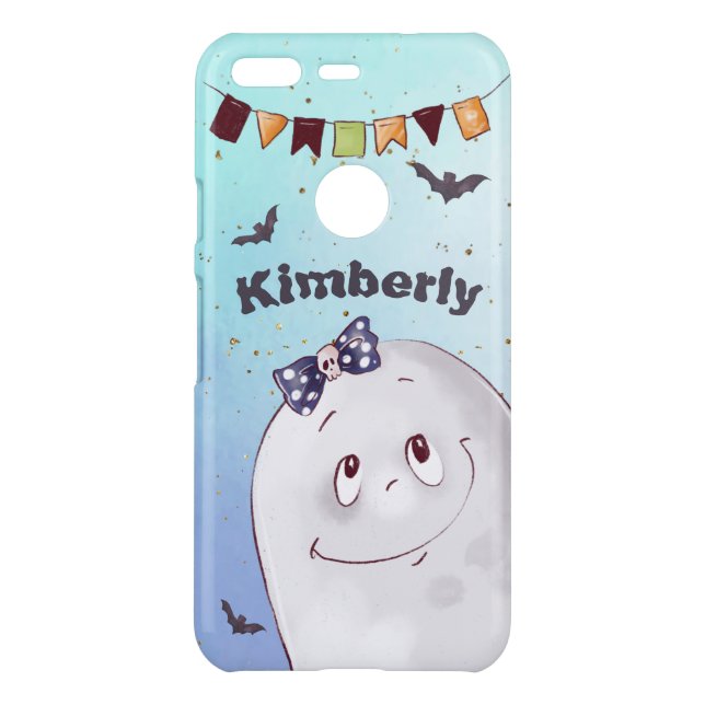 Cute Ghost Personalized Halloween Uncommon Google Pixel Case (Back)