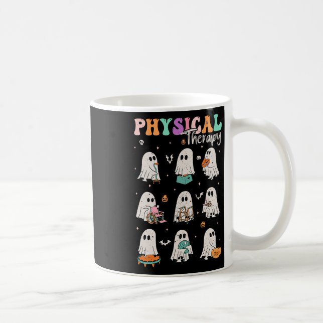 Cute Ghost Physical Therapy Pt Physical Therapist  Coffee Mug (Right)