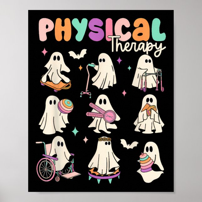 Cute Ghost Physical Therapy Pt Physical Therapist  Poster (Front)
