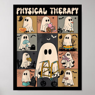 Cute Ghost Physical Therapy Pt Physical Therast Ha Poster