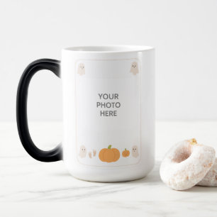 Cute Ghost Pumpkin Baby Photo Frame Halloween Gift Color Morph Mug
