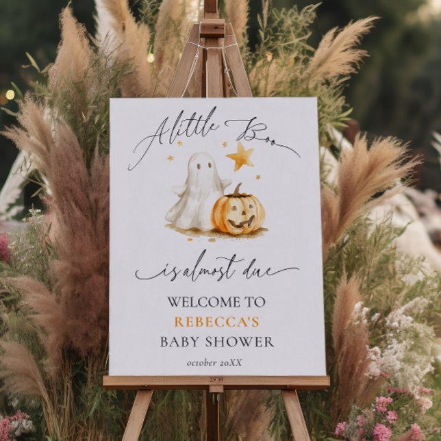 Cute Ghost Pumpkin Boo Halloween Baby Shower  Foam Board (Creator Uploaded)