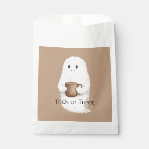 Cute Ghost Pumpkin Halloween Favor Bag