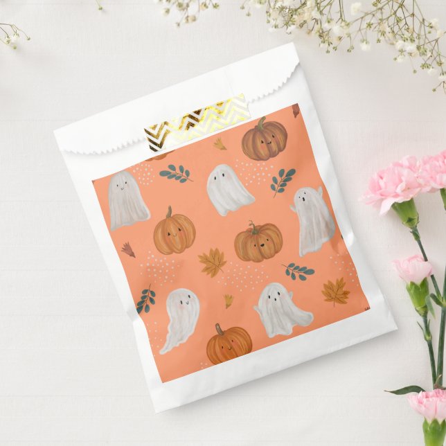 Cute Ghost & Pumpkin Halloween Favor Bag (Sealed)