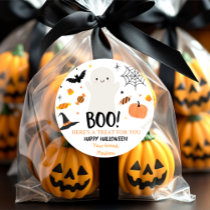 Cute Ghost Pumpkin Halloween Treat Bag Classic Round Sticker