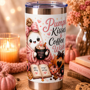 Cute Ghost Pumpkin Halloween Tumbler