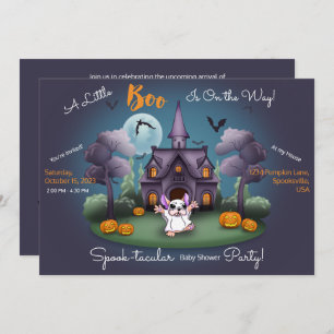 Cute ghost pumpkins Halloween Baby Shower Invitati Invitation