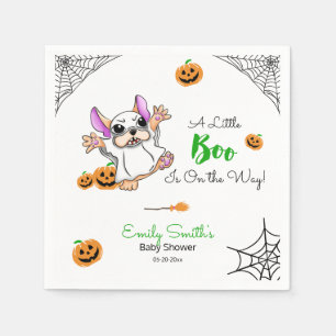 Cute ghost pumpkins Halloween Baby Shower Napkins