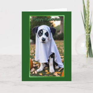 Cute Ghost Pup Halloween Card